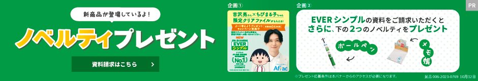 EVERシンプル　ノベルティプレゼント　吉沢亮さんxちびまる子ちゃん限定クリアファイルが貰える